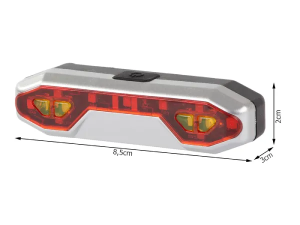 Ισχυρό πίσω LED φως ποδηλάτου με φόρτιση USB