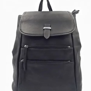 Σακίδιο πλάτης με πολλές τσέπες και φερμουάρ - μαύρο