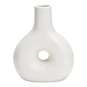 Λευκό κεραμικό βάζο 18cm
