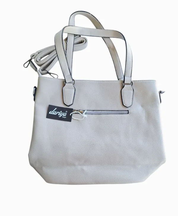 Τσάντα dariya® shopper σε μπεζ και πέτρινο γκρι