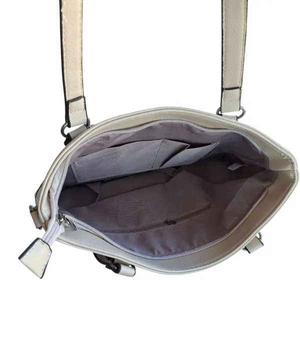 Τσάντα dariya® shopper σε μπεζ και πέτρινο γκρι