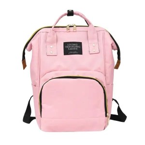 Απαραίτητη για ταξιδια Τσάντα Μαμάς-Μωρού ροζ