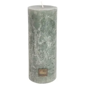 Κερί PTMD κολόνα ρουστίκ γκρι-πράσινο 18 cm