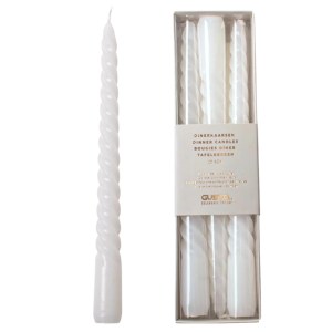 Κερί δείπνου Gusta Swirl λευκό 25 εκ. σετ 3