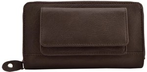 Μεγάλο γυναικείο πορτοφόλι δερμάτινο - φερμουάρ