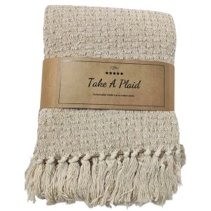 Ριχτάρι Take a Plaid 38 βαμβακερό μπεζ 130 x 180