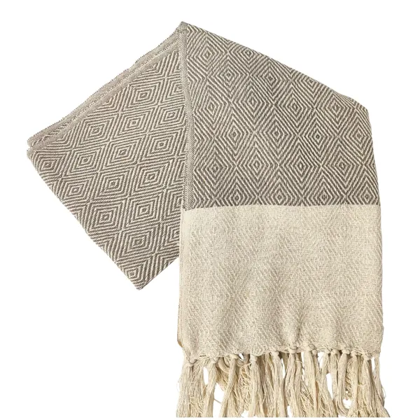 Ριχτάρι Take a Plaid 53 βαμβακερό μπεζ 130 x 180