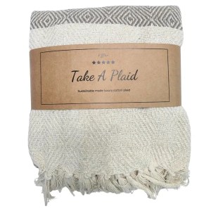 Ριχτάρι Take a Plaid 53 βαμβακερό μπεζ 130 x 180