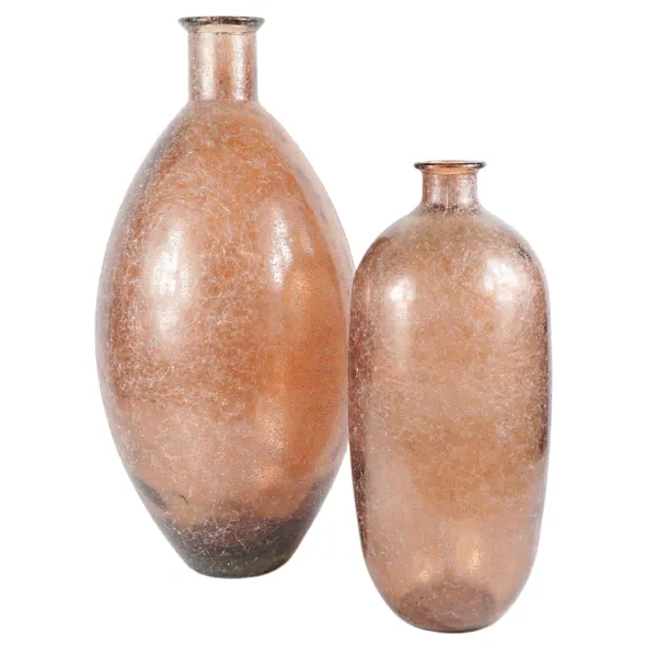 Βάζο ανακυκλωμένο γυάλινο καφέ 45 cm