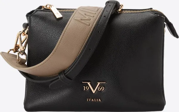 19V69 ITALIA Τσάντα Χιαστί 'Kimberley' Μαύρη