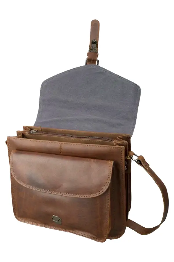 dariya® Τσάντα Ώμου Buffalo Pull-Up Vintage δέρμα