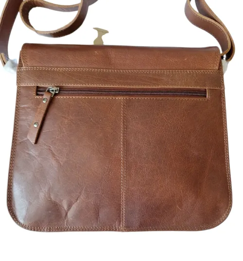 dariya® Τσάντα Ώμου Buffalo Pull-Up Vintage δέρμα