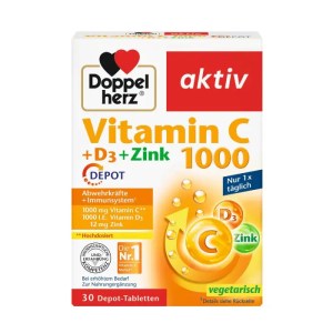 Doppelherz Vitamin C 1000 + D3 + Zinc | 30 Δισκία DEPOT