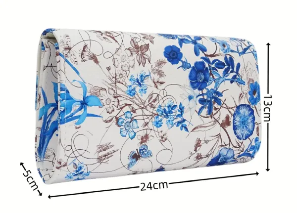 Γυναικεία Τσάντα Ώμου Ανάγλυφο Φλοράλ Σχέδιο - Image 3