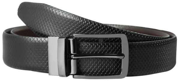 Ζώνη Leonardo Verrelli από γνήσιο δέρμα διπλής όψης