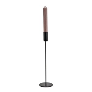 Μεταλλικό κηροπήγιο μαύρο (Π / Υ / Β) 8x29x8εκ.