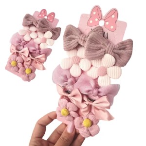 ECARLA Σετ από κορδέλες μαλλιών 10 σε 1 σε ετικέτα.