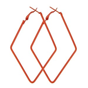 EHAWA Σκουλαρίκια Ρόμβος,75x45mm, ζεύγος