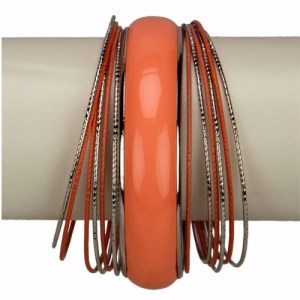 EHAWA 13πλό σετ βραχιόλια Ασημένιο Βερίκοκο