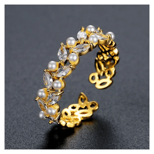 ECARLA Δαχτυλίδι από επιχρ,,14k χειρουργικό ατσάλι