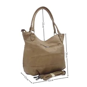 Τσάντα Shopper με μαργαριτάρι διακόσμηση - μπλέ - Image 3