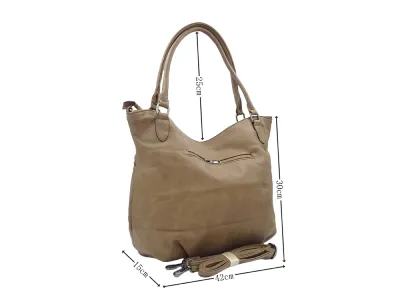 Τσάντα Shopper με μαργαριτάρι διακόσμηση - μπλέ