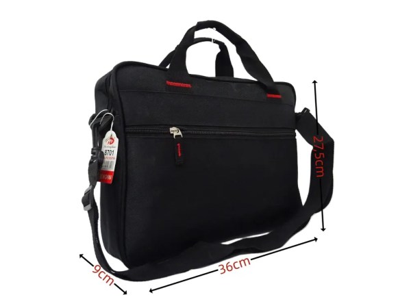 Μαύρη ανδρική τσάντα laptop 8701 - Image 2