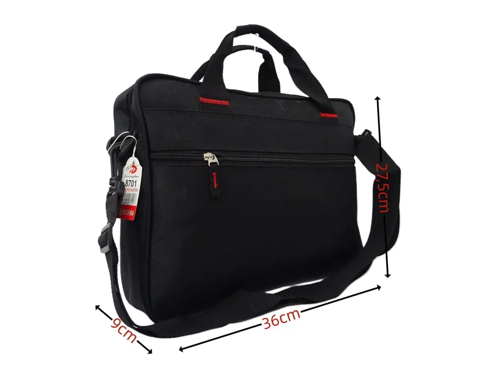 Μαύρη ανδρική τσάντα laptop 8701 - Image 2