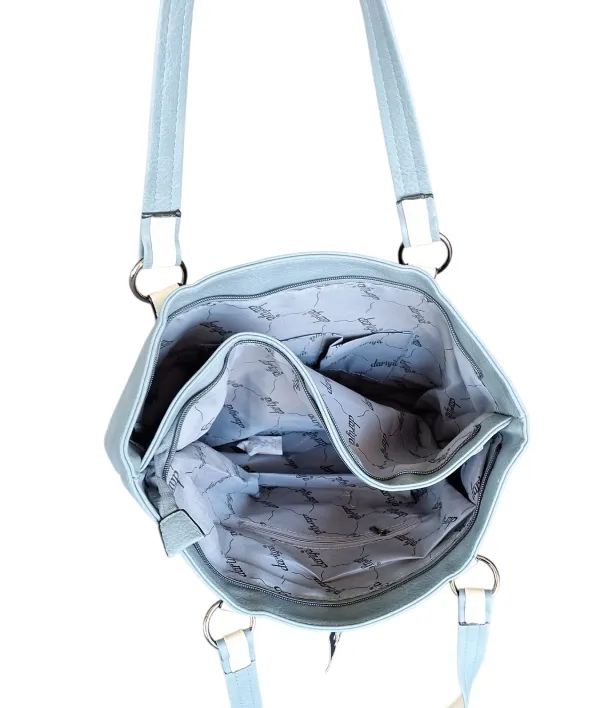Τσάντα shopper/tote dariya® με ρίγες - Image 4