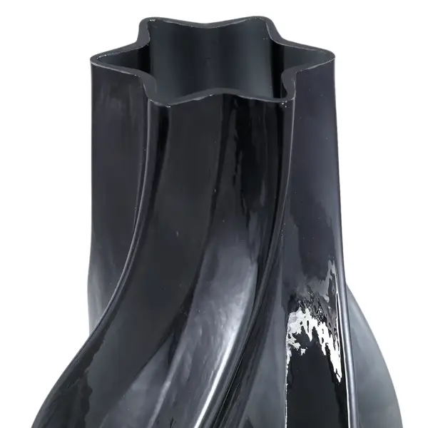PTMD Βάζο Florence – Μαύρο Γυαλί 32cm - Image 3