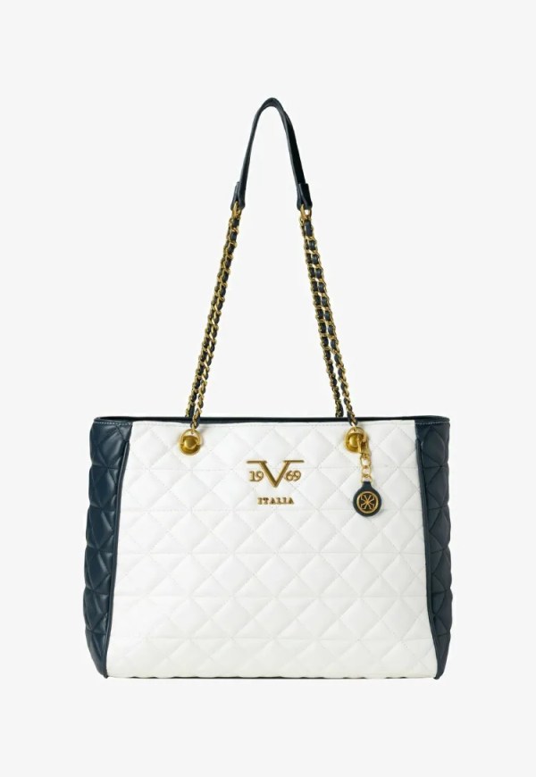 Τσάντα Χειρός Shopper 19V69 ITALIA 'LOU' cream blue - Image 3