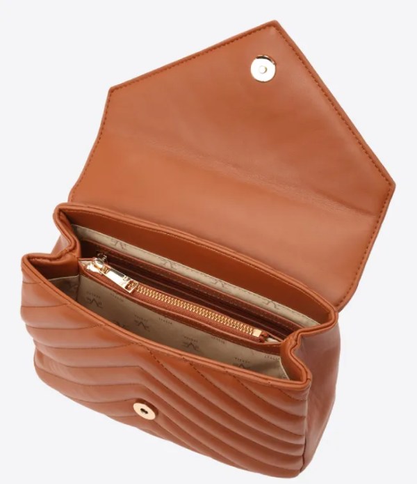 Τσάντα Χειρός 19V69 ITALIA 'Bella' cognac/gold