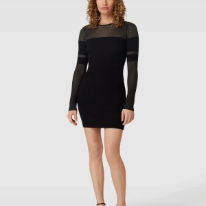 Patrizia Pepe Μίνι φόρεμα με λαμπερή όψη σε μαύρο χρώμα