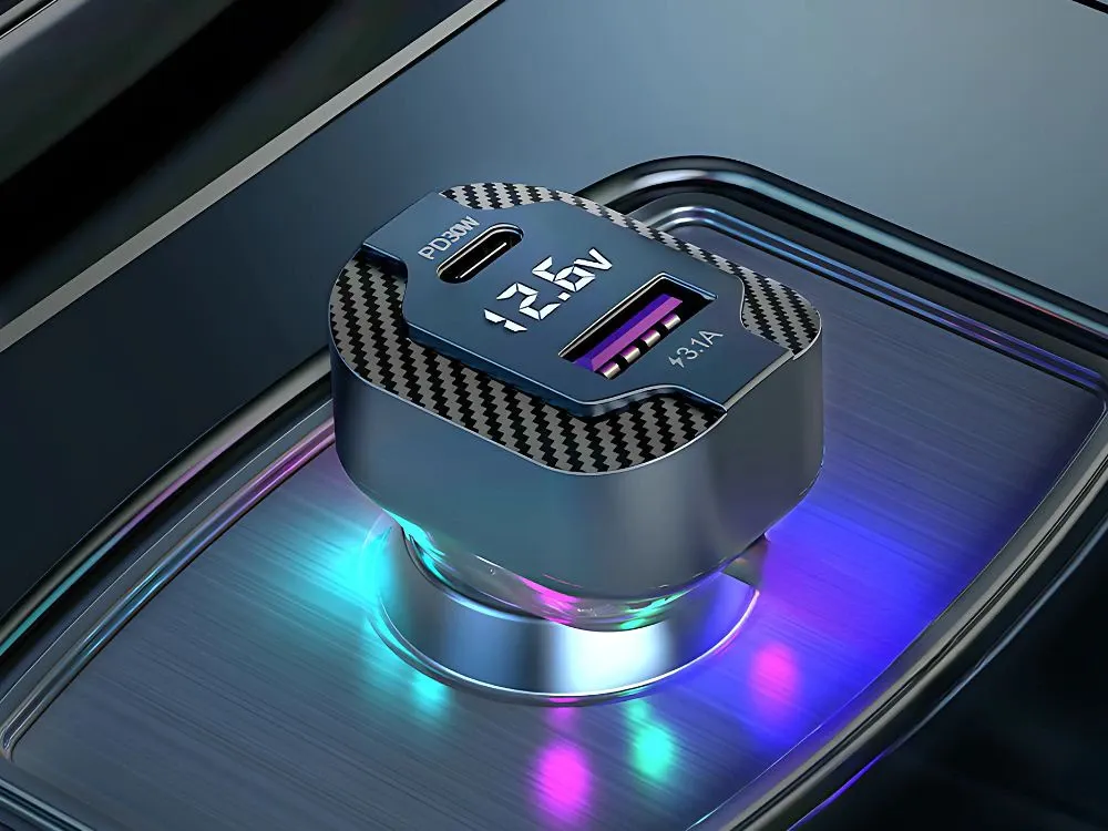 Γρήγορος φορτιστής αυτοκινήτου USB C 30Wκαι USB A 15W - Image 3