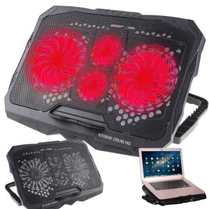 Βάση Ψύξης Laptop με LED & 4 Ανεμιστήρες –  10" έως 17"