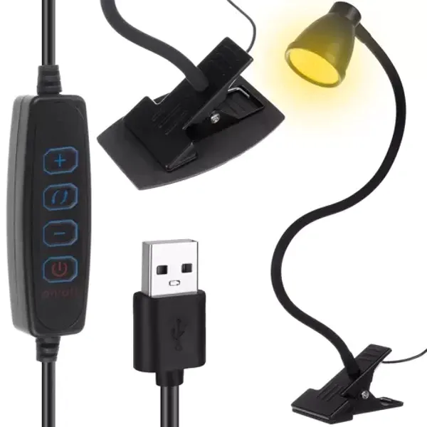 LED Επιτραπέζιο Φωτιστικό με Μεταλλικό Κλιπ & Βάση Izoxis